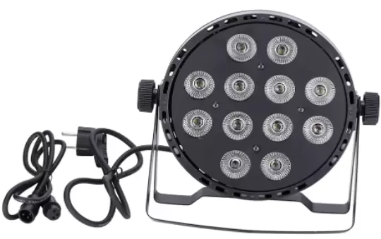 Foco 4 en 1 con efectos de luz de escenario RGBW DMX 512 LED 12 x 10 W para espectáculos, bares, DJ, KTV, discotecas, cumpleaños, fiestas