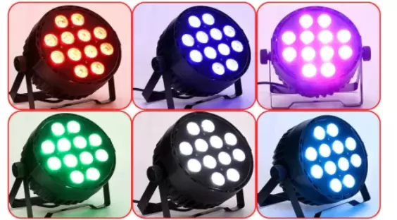 Foco 4 en 1 con efectos de luz de escenario RGBW DMX 512 LED 12 x 10 W para espectáculos, bares, DJ, KTV, discotecas, cumpleaños, fiestas