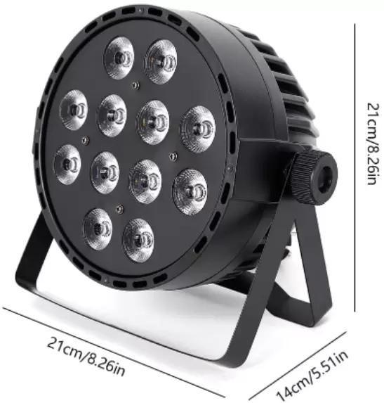 Foco 4 en 1 con efectos de luz de escenario RGBW DMX 512 LED 12 x 10 W para espectáculos, bares, DJ, KTV, discotecas, cumpleaños, fiestas