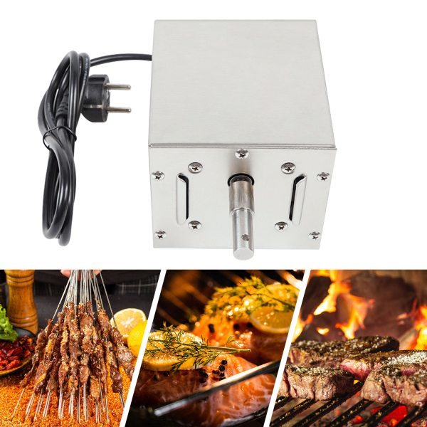 Motor eléctrico de acero inoxidable de 25 W- motor de asado para barbacoa- asador- pincho giratorio