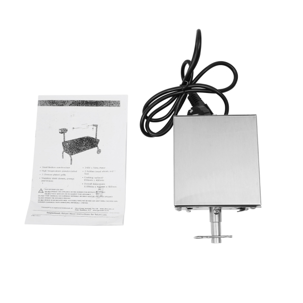 Motor eléctrico de acero inoxidable de 25 W- motor de asado para barbacoa- asador- pincho giratorio