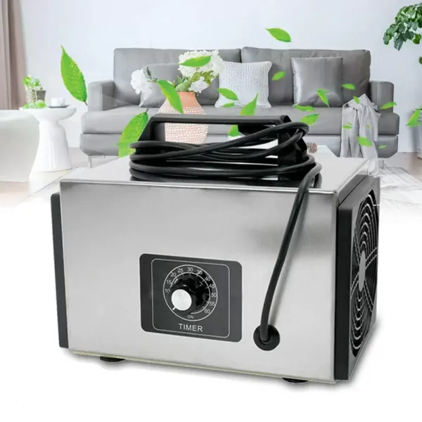 Purificador de aire generador de ozono, salida de ozono de 20 g/h, eliminador de olores, 120 W con temporizador para habitaciones, baños, mascotas