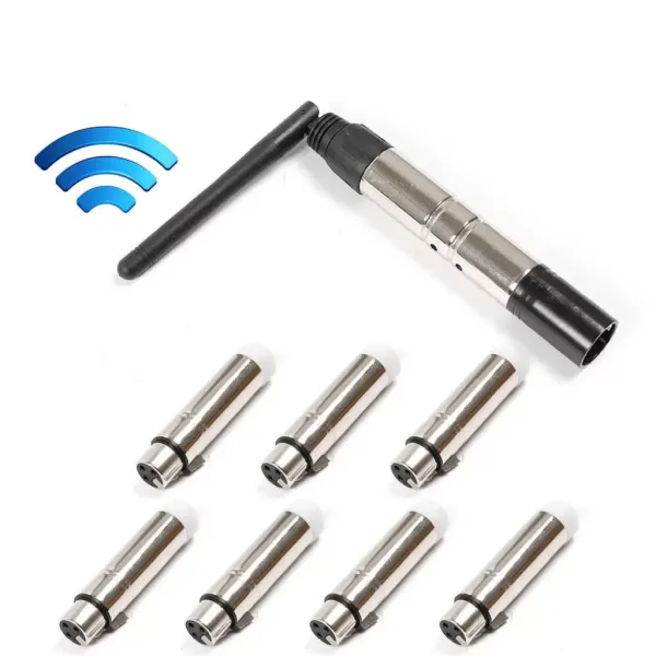 8 unidades DMX512 receptor inalámbrico 2,4 G ISM inalámbrico para bar, DJ, fiestas, escenarios, efectos de luz
