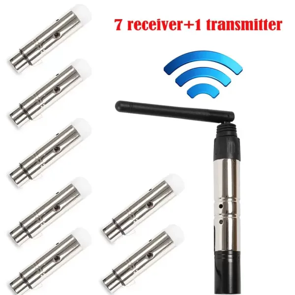 8 unidades DMX512 receptor inalámbrico 2,4 G ISM inalámbrico para bar, DJ, fiestas, escenarios, efectos de luz