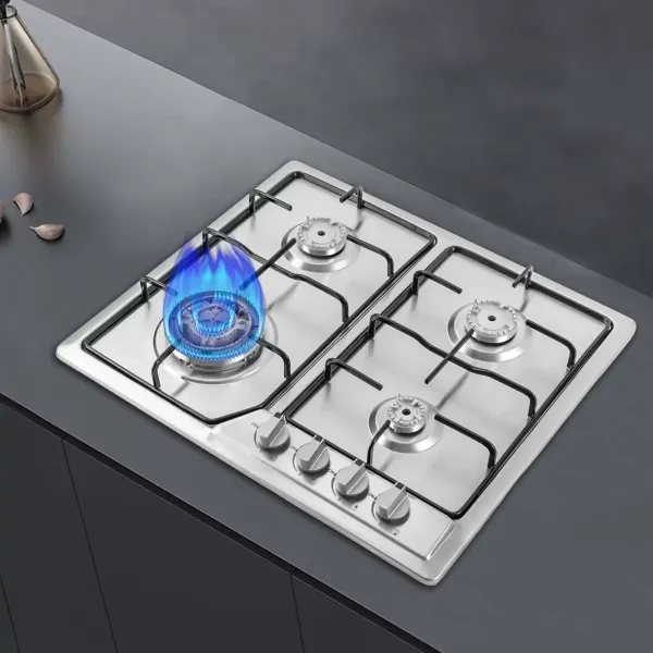 Encimera de gas integrada con 4 quemadores, para gas natural, propano