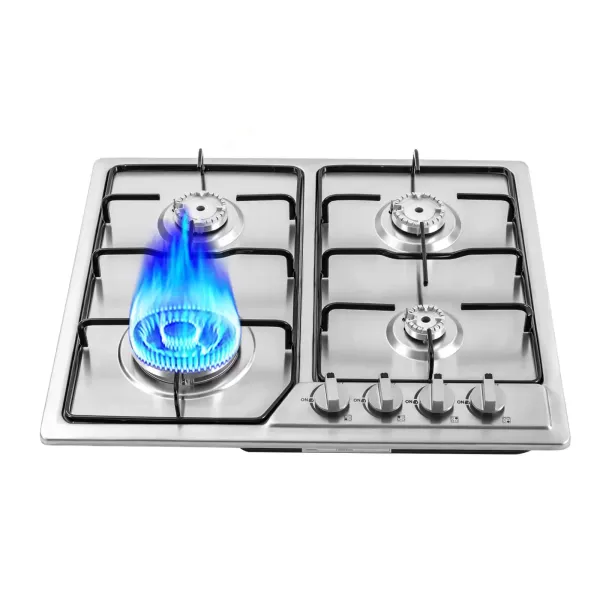 Encimera de gas integrada con 4 quemadores, para gas natural, propano Encimera de gas integrada con 4 quemadores, para gas natural, propano