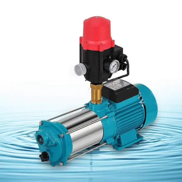Bomba centrífuga de agua doméstica, bomba de jardín con manómetro, 1300 W, 4000 l/h, 9,8 bar, salida con control de bomba, 220 V, IP 44