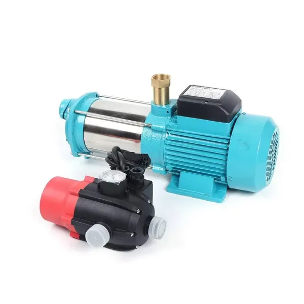 Bomba centrífuga de agua doméstica, bomba de jardín con manómetro, 1300 W, 4000 l/h, 9,8 bar, salida con control de bomba, 220 V, IP 44