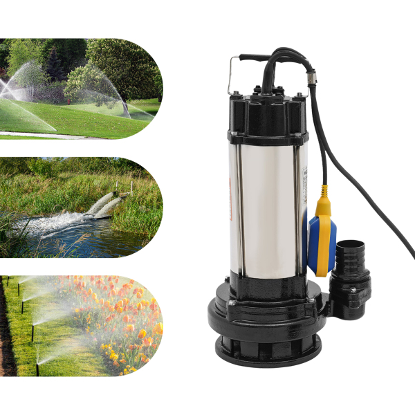 CNCEST Bomba sumergible para aguas residuales (1500 W, 220 V, acero inoxidable, 36000 L/H)
