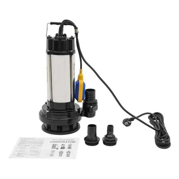 CNCEST Bomba sumergible para aguas residuales (1500 W, 220 V, acero inoxidable, 36000 L/H)