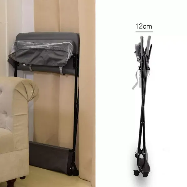 Cambiador plegable y portátil, con cesta de almacenamiento lateral equipada con ruedas antideslizantes para bebés de hasta 12 meses