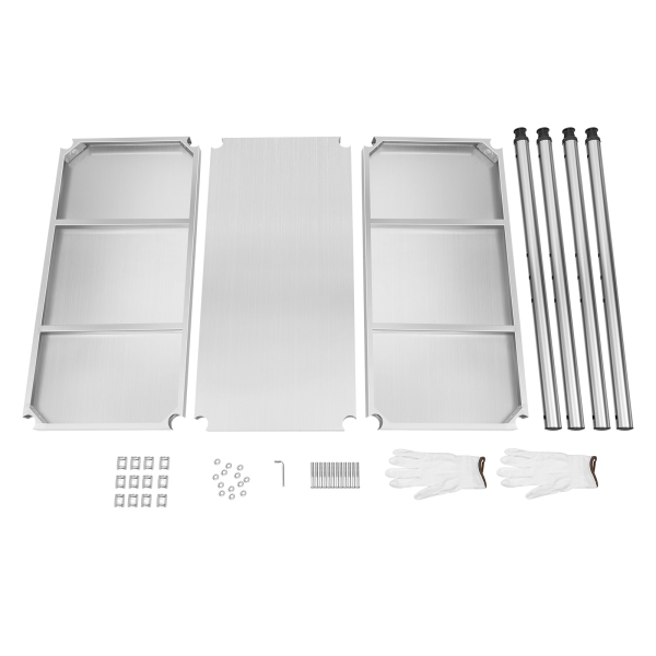 Estantería de 3 baldas de acero inoxidable para cocina (hasta 50 kg, 80 x 80 x 40 cm) Estantería de 3 baldas de acero inoxidable para cocina (hasta 50 kg, 80 x 80 x 40 cm)