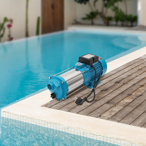 Bomba centrífuga de jardín de 1300W, control de bomba de acero inoxidable