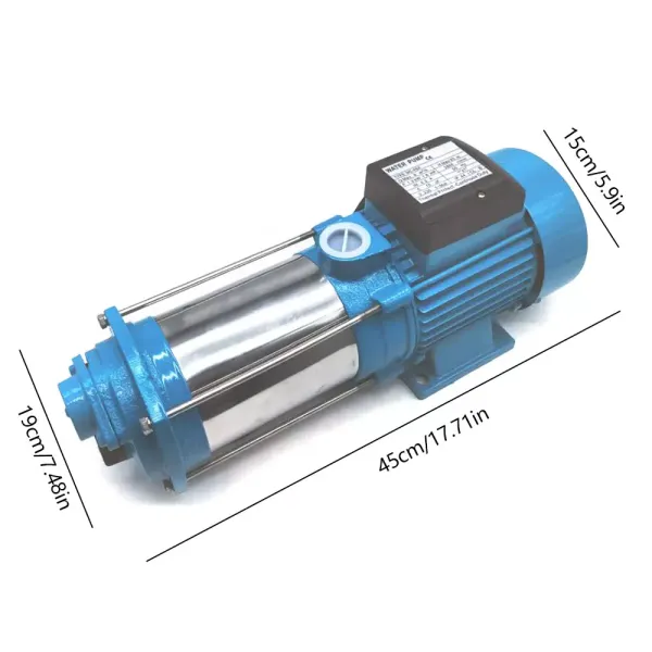 CNCEST Bomba centrífuga de jardín de 2500W, de acero inoxidable