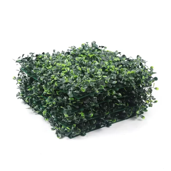 48 Setos de boj Artificiales, 25 x 25 cm, Protección Contra la Privacidad Protección UV, para Exterior jardín valla de patio trasero y Decoración