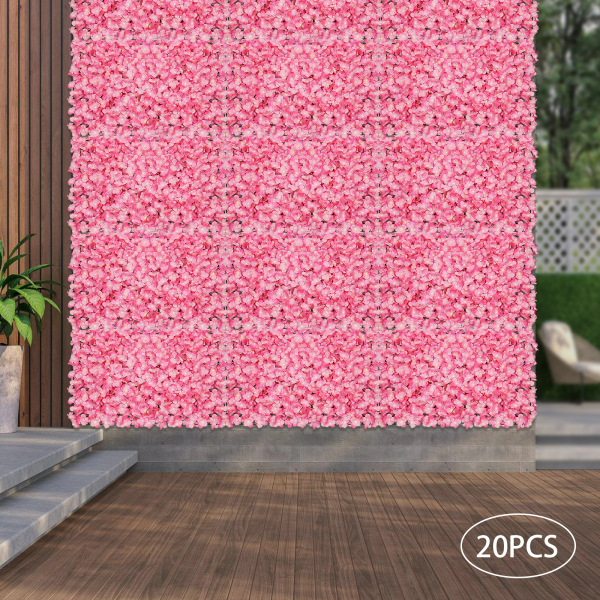 CNCEST 20 unidades de pared de flores para boda, 40 x 60 cm, flores artificiales