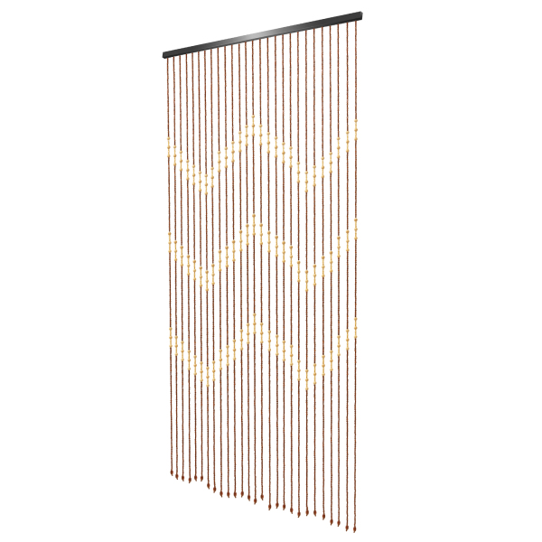 Cortina de Cuentas de Madera de 90 cm x 175 cm x 27 cm - Cortina de Puerta, Panel de Mampara, Cortina de Hilos con Cuentas