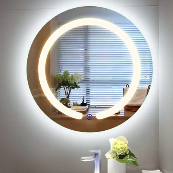 CNCEST Espejo Baño con LED luz,20 "x 1,35" Espejos con Luz Incorporada y Interruptor Táctil