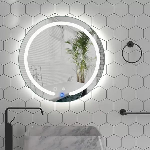 CNCEST Espejo Baño con LED luz,20 "x 1,35" Espejos con Luz Incorporada y Interruptor Táctil