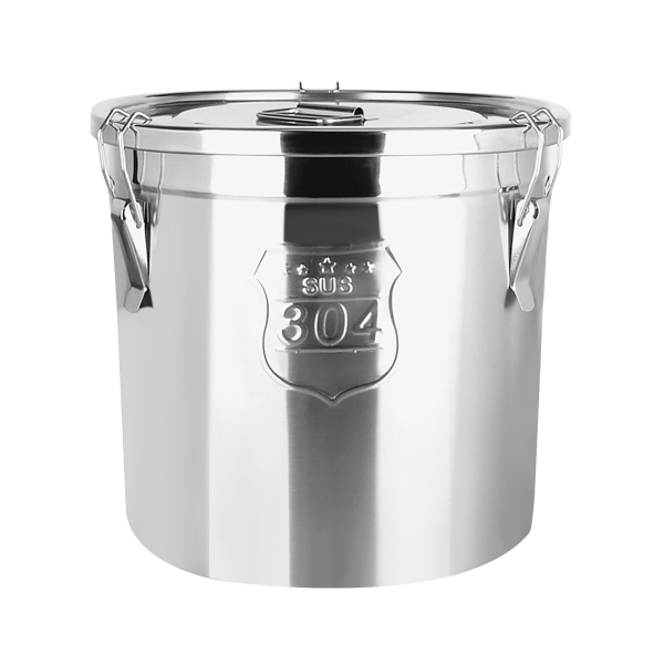 6L Recipiente de acero inoxidable para cereales con tapa, cubo de cocina, recipiente para harina, recipiente de almacenamiento para alimentos