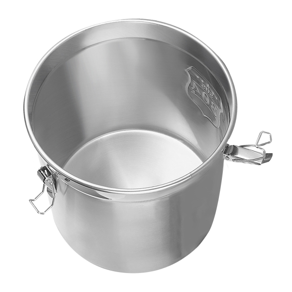 6L Recipiente de acero inoxidable para cereales con tapa, cubo de cocina, recipiente para harina, recipiente de almacenamiento para alimentos