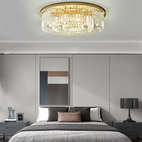 Lámpara de techo de dormitorio de cristal minimalista nórdico / con 110-220V (cabezal de lámpara E14) lámpara LED de 60 cm de luz neutra