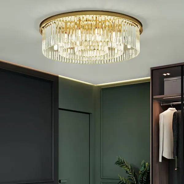 Lámpara de techo de dormitorio de cristal minimalista nórdico / con 110-220V (cabezal de lámpara E14) lámpara LED de 60 cm de luz neutra