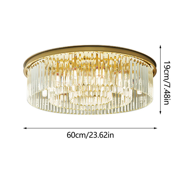 Lámpara de techo de dormitorio de cristal minimalista nórdico / con 110-220V (cabezal de lámpara E14) lámpara LED de 60 cm de luz neutra Lámpara de techo de dormitorio de cristal minimalista nórdico / con 110-220V (cabezal de lámpara E14) lámpara LED de 60 cm de luz neutra