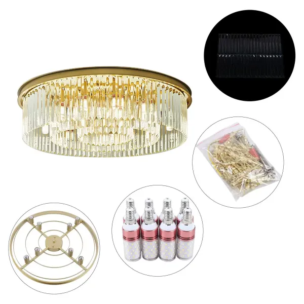 Lámpara de techo de dormitorio de cristal minimalista nórdico / con 110-220V (cabezal de lámpara E14) lámpara LED de 60 cm de luz neutra