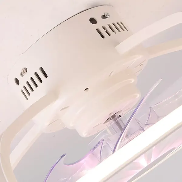 Ventilador de techo moderno de 48 x 18 cm, con iluminación LED, regulable, lámpara de techo con mando a distancia Ventilador de techo moderno de 48 x 18 cm, con iluminación LED, regulable, lámpara de techo con mando a distancia