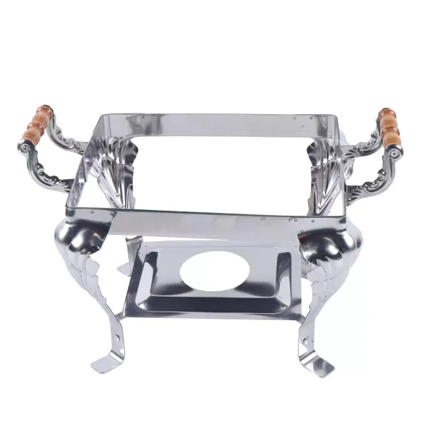 Depósito de calor para alimentos, de acero inoxidable, con depósito para pasta de combustión, para catering, buffet y fiesta, 42 x 29 x 32 cm Depósito de calor para alimentos, de acero inoxidable, con depósito para pasta de combustión, para catering, buffet y fiesta, 42 x 29 x 32 cm
