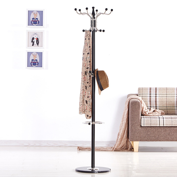 Perchero independiente negro para ropa, sombrero, chaqueta, soporte para árbol, ropa de Metal, paraguas, soporte para árbol Perchero independiente negro para ropa, sombrero, chaqueta, soporte para árbol, ropa de Metal, paraguas, soporte para árbol