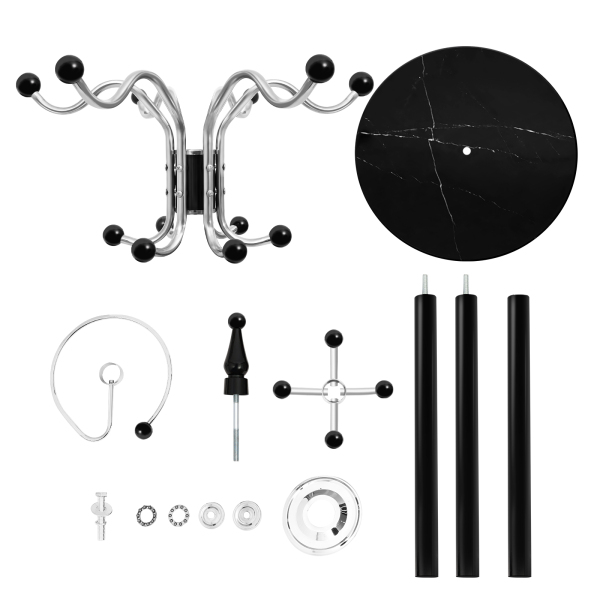 Perchero independiente negro para ropa, sombrero, chaqueta, soporte para árbol, ropa de Metal, paraguas, soporte para árbol