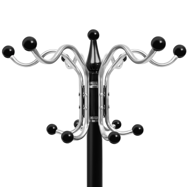 Perchero independiente negro para ropa, sombrero, chaqueta, soporte para árbol, ropa de Metal, paraguas, soporte para árbol Perchero independiente negro para ropa, sombrero, chaqueta, soporte para árbol, ropa de Metal, paraguas, soporte para árbol
