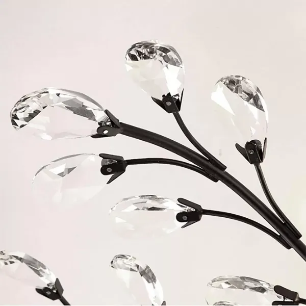 Lámpara de techo con forma de flor de cristal antiguo, con 5 bombillas E14
