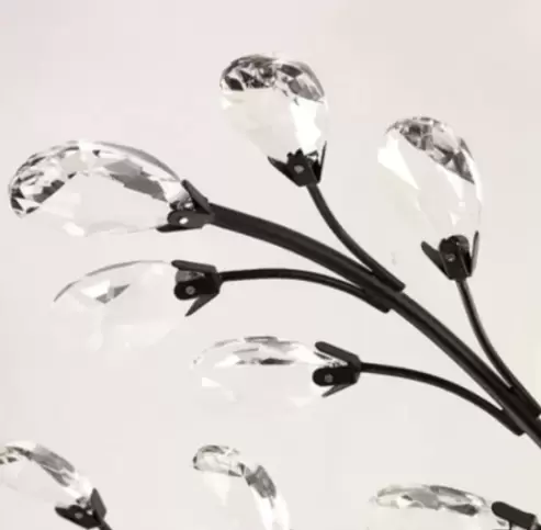 Lámpara de techo con forma de flor de cristal antiguo, con 5 bombillas E14