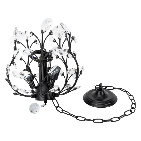 K9 Araña de luces de techo moderna Lámpara colgante rústica floral de metal para sala de estar Dormitorio (base E14)