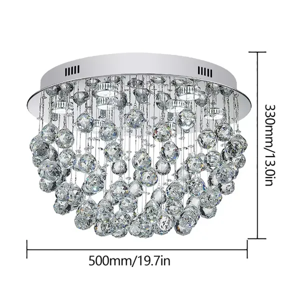 Lámpara de techo moderna de cristal K9, moderna lámpara de araña para dormitorio, 9 bombillas GU10 Lámpara de techo moderna de cristal K9, moderna lámpara de araña para dormitorio, 9 bombillas GU10