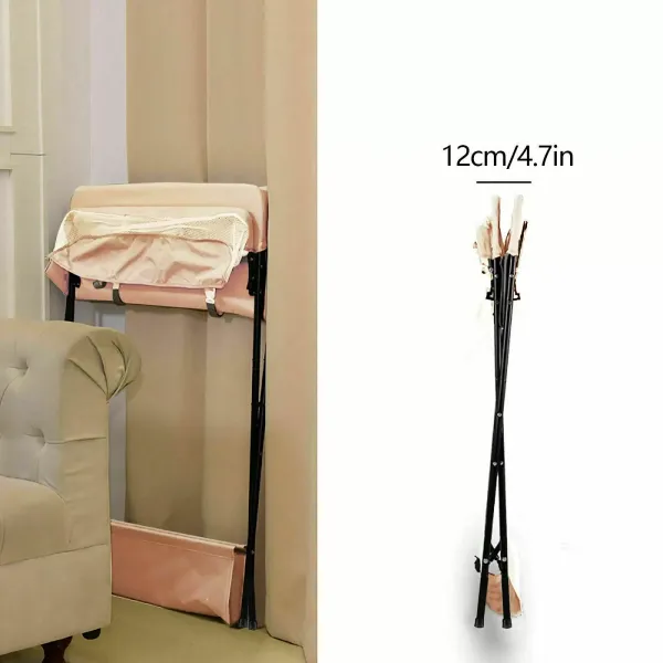 Cambiador plegable y portátil con cesta de almacenamiento lateral, carga máxima de 15 kg, apto para bebés de hasta 12 meses