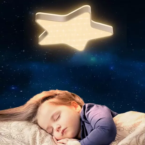 Plafón LED Creativo en forma de estrella, con mando a Distancia, 36 W