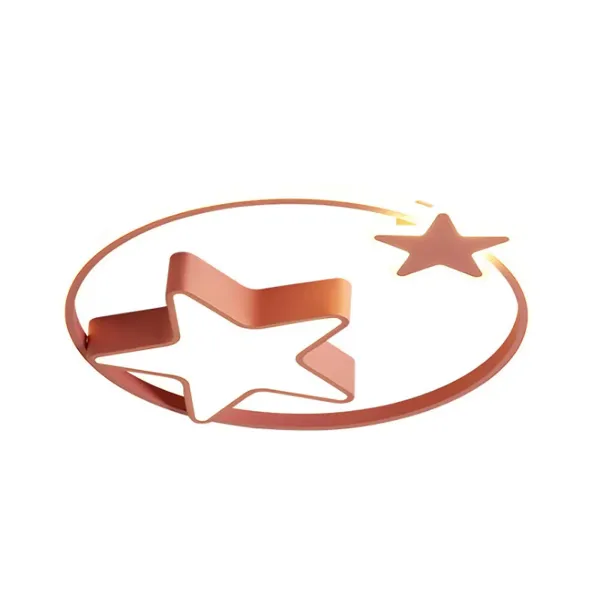 Moderna lámpara de techo, LED de cielo estrellado, lámpara regulable con mando a distancia, iluminación interior dormitorio(45 cm, rosa)