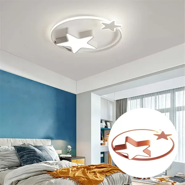 Lámpara de techo LED de 29 W, creativa, diseño de cielo estrellado, intensidad regulable