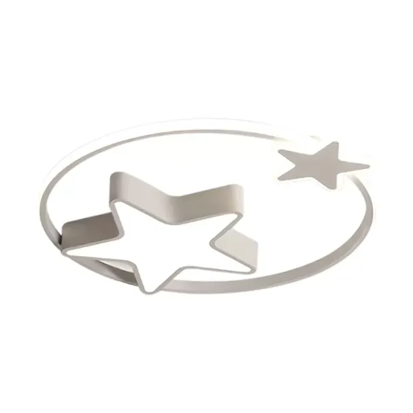 CNCEST Lámpara LED de techo moderna para niños, para habitación de los niños y niñas, cielo estrellado, regulable (55 cm, blanco)