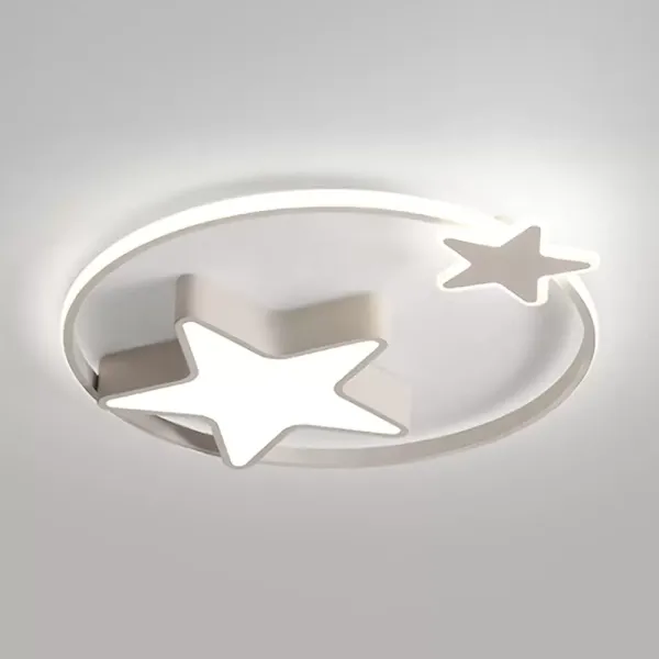 CNCEST Lámpara LED de techo moderna para niños, para habitación de los niños y niñas, cielo estrellado, regulable (55 cm, blanco)