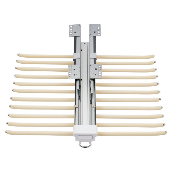 Percha multifunción de acero inoxidable para pantalones, extensible para 22 pantalones, gran capacidad, color beige