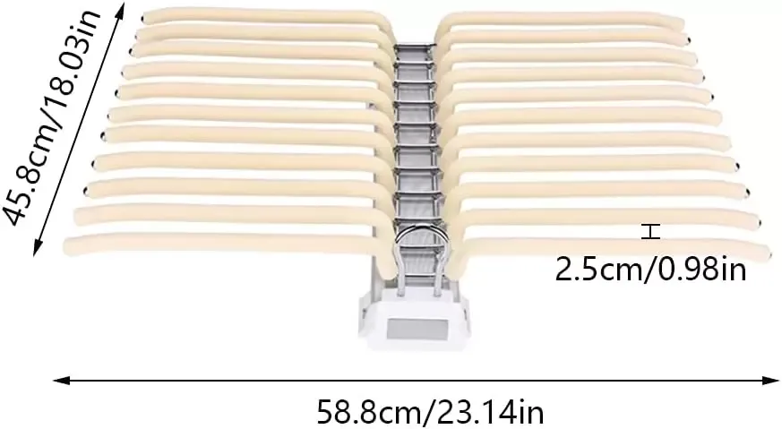 Percha multifunción de acero inoxidable para pantalones, extensible para 22 pantalones, gran capacidad, color beige