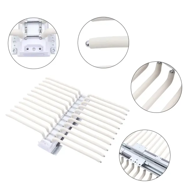Percha multifunción de acero inoxidable para pantalones, extensible para 22 pantalones, gran capacidad, color beige