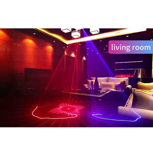 Luz de proyección láser RGB de 5 ojos con mando a distancia para escenarios