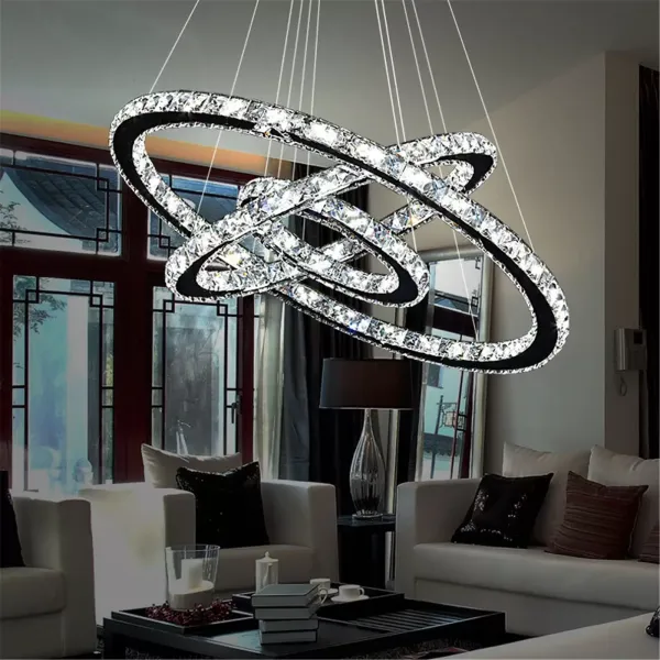 48 W regulable lámpara de techo LED cristal lámpara moderna creativa araña lámpara