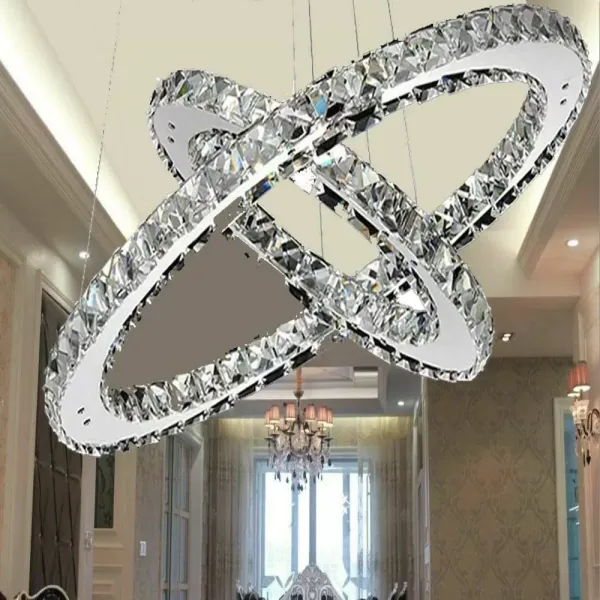 48 W regulable lámpara de techo LED cristal lámpara moderna creativa araña lámpara